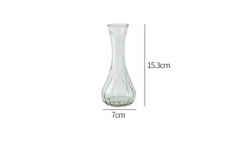 1pc Europos stiliaus Skaidraus Stiklo Vaza Kambarį Gėlių kompozicijų Apdailos Mini Hydroponic Džiovintų Gėlių Stiklo Butelis