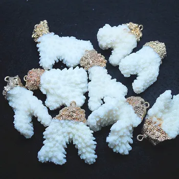 1PC gamta baltieji koralų karolius, iš giliai jūros originalus koralinis dydis 30-40mm moterų pakabučiai padaryti gera savo išvadas PASIDARYK pats