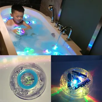 1pc Kūdikių Vaikai Pakeisti Spalva Švyti Vonia, Dušas, Plūduriuojantis Žaislas Vonios kambarys LED Šviesos Žaislai Mėgautis Vonia Malonumas vaikams
