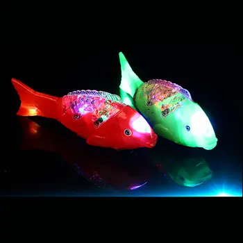 1pc LED Sūpynės Žuvų Šviesa Spindinčią spalvinga mirksi lempos, kaip Vaikų Dienos vaikų berniukų žaislai, dovanos dekoracijos