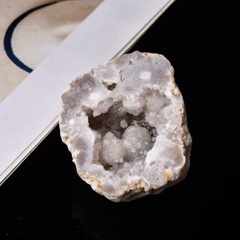 1PC Natūralus Kvarcas, Agatas Geode Pjovimo Kristalų Sankaupos Gydymo Energija Akmens Reiki Uolienų Mineralas Pavyzdys 