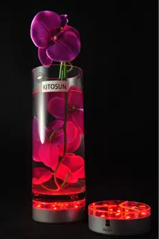 1pc RGB Vaza, Butelis Apdailos 4inch LED Po Vaza stalo dekoracija led šviesos pagrindas su nuotolinio
