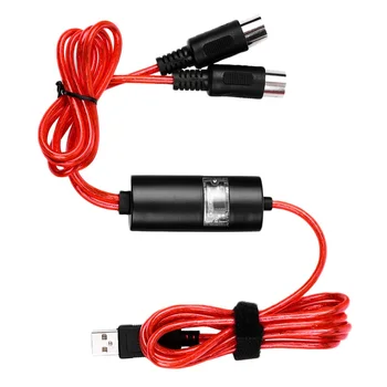 1pc USB 2 MIDI Sąsaja Adapterio Kabelį Konverteris, skirtas 