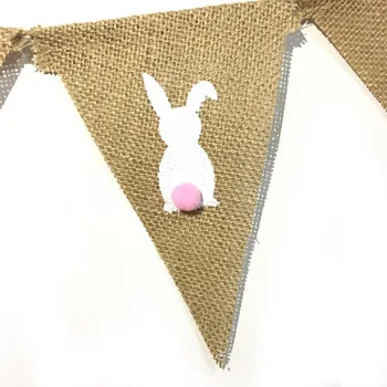 1pc Velykų Vimpelas už kanapės Reklama Bunny 2 Metrų Triušis Kaimiškas Girliandą Švęsti Dekoro Velykų Šalies Photo Rekvizitai