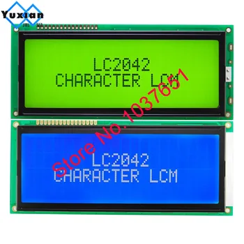 1pcs didelis didelis simbolių LCD panelė 2004 20*4 žalia mėlyna 146*62.5 mm HD44780 LC2042 AC204B SBS02004A0 geros kokybės