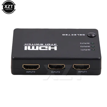 1pcs HDMI HUB 5 Uostuose 1080P Video HDMI Jungiklis Switcher HDMI Splitter su IR Nuotolinio valdymo splitter langelį HDTV DVD PS3 karšto pardavimo