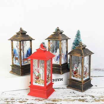 1Pcs Kūrybos LED Šviesos Mini Medienos Namus, Žaislai, Kalėdų Eglutės Kabantys Papuošalai Kalėdų Dekoracijos namams