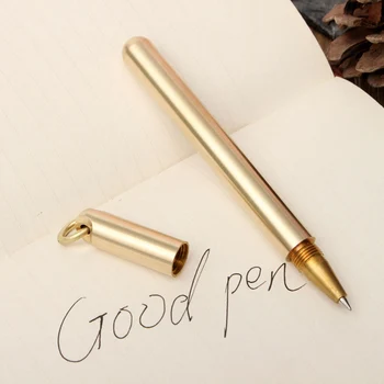 1pcs Lauko Kempingas EDC Retro Brass Pen Gryno Žalvario Metalo Pen Ranka Taktinis Rašiklis Vario Dovana Pen savigynos Didmeninės