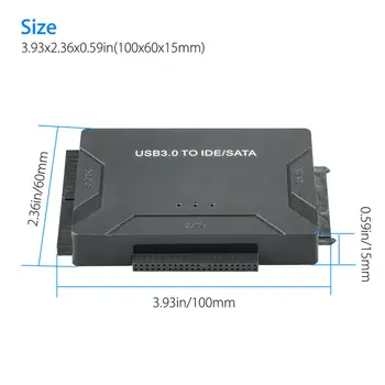 1Pcs Perdavimo Konverteris USB 3.0 IDE, SATA HDD Išorės Rinkinys Jungtis 2.5