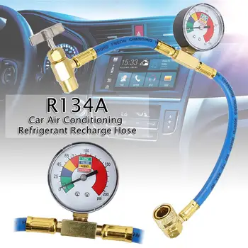 1pcs R134A Automobilių Oro Kondicionavimo Priedai 250PSI Šaldymo Įkrauti Meaasuring Žarna Dujų matuoklį Automobilių reikmenys