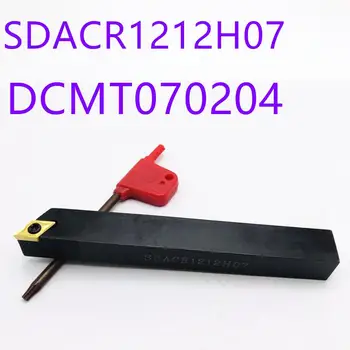1PCS SDACR1212H07 90 laipsnių išorės tekinimo įrankių laikiklis CNC tekinimo įrankiai ＋ 10VNT DCMT070204 staklių priedai staklės