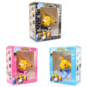 1PCS Takara Tomy Pokemon Eiti Kolekcijos Modeliai 12cm Pokémon Madinga Pikachu Anime figūrėlių, Žaislai, Lėlės Kalėdų Dovanos Vaikams
