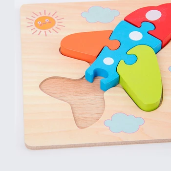 1Pcs Tėvų-vaikų Interaktyvus Medinės 3D Puzzle Dėlionės Animacinių filmų Gyvūnų Galvosūkiai, Žaislai Vaikams Žvalgybos Anksti Švietimo Žaislai, Dovanos