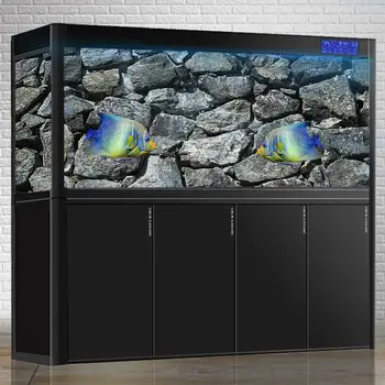 1Roll 3D Akvariumas Roko Akmens Lipdukai Žuvų Bakas Plakatas Akvariumo Fonas Lipdukas Lipni Tapetai Povandeninis Backdrops