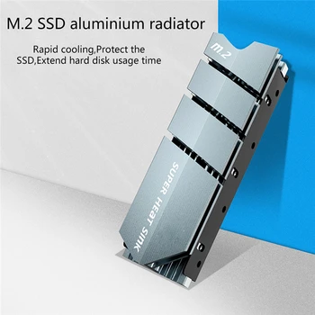 1Set M. 2 SSD NVMe NGFF Šilumos Kriaukle Aliuminio Heatsink su Šiluminę Pagalvėlę M2 2280 SSD Kietąjį Diską, KOMPIUTERIO Šilumos Tarpiklis C26