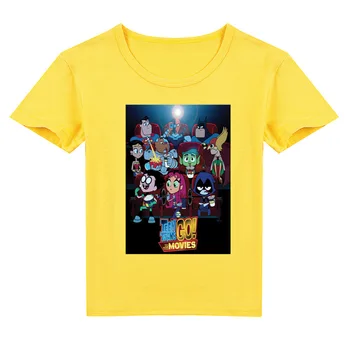 2-16Y Anime Teen Titans Eiti Marškinėliai Vaikų Vasaros Top Kūdikių Mergaičių Marškinėlius Homme Atsitiktinis Hipster Pop Paauglys Berniukams trumpomis Rankovėmis T-shirt