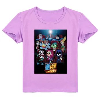 2-16Y Anime Teen Titans Eiti Marškinėliai Vaikų Vasaros Top Kūdikių Mergaičių Marškinėlius Homme Atsitiktinis Hipster Pop Paauglys Berniukams trumpomis Rankovėmis T-shirt