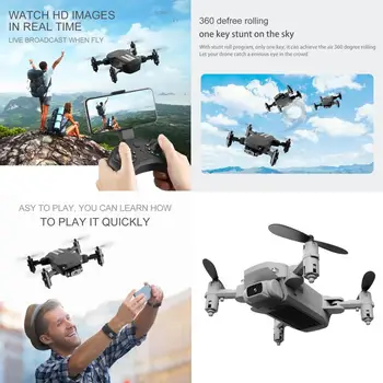 2.4 G RC Drone, Nuotolinio Valdymo Tranai Vaikams Suaugusiųjų Žaislas, Sulankstomas Quadcopter Žaislai FPV 480P/1080P/4K HD Sulankstomas Quadcopter + Baterijos