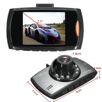 2,5 Colio LCD 1080P Automobilių DVR Kamera Brūkšnys Cam Vaizdo įrašymo G-jutiklis Naktinis Matymas Recroder vaizdo Kamera Automobilių Reikmenys
