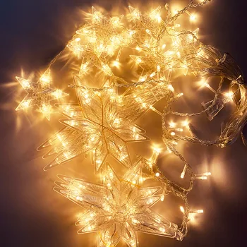 2,5 M LED Star Užuolaidų Lemputė 220V ES Kalėdinė Girlianda 