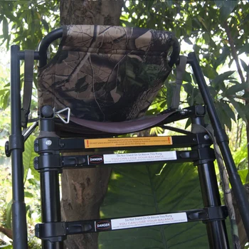 2.6 M Aliuminio Medžioklės Medis Stovi Sėdynė 8 Žingsniai Medžioklės Teleskopinės Kopėčios Floding Medžiotojas Fotografavimo Kėdės Stovas su Kamufliažas Sėdynės