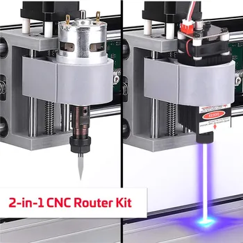 2-in-1 15w Laser Cutting machine CNC 3018 PRO Laser Cutting machine Medienos CNC Maršrutizatorius Mašinos ER11 