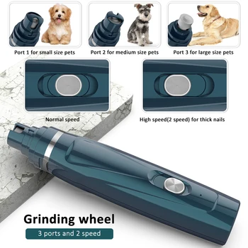 2 In 1 šunelis Nagų Clipper Plaukų Žoliapjovės USB Įkrovimo naminių Gyvūnėlių priežiūros Mašina Šuns, Katės Letena Nagų Šlifavimo Plaukų Kirpimo mašinėlės