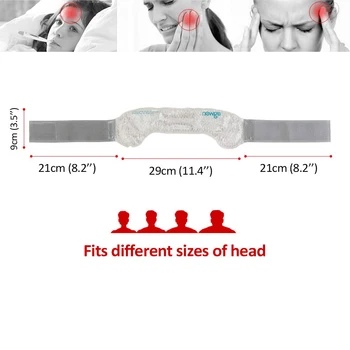 2 Pakuočių Migrena Ledo Paketas Galvos Wrap Reguliuojamas Ledo Paketas su Gelio Granulių Skausmą Kvėpuojantis Karšto Šalto Pakuotėje yra ledo maišelis galvos