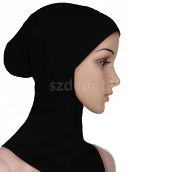 2/set Musulmonų Pilnas draudimas Hijab Bžūp Islamo Underscarf Apdangalai, Balta ir Juoda