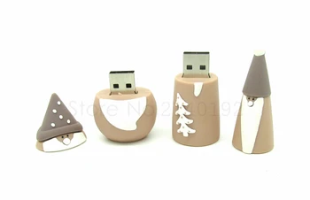 2 stilių sniego gnome USB Flash drive mini Kalėdų dovana pen ratai mielas ilga barzda vyras pendrive 4gb 8gb 16gb 32gb