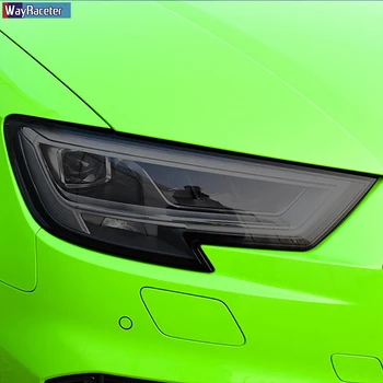 2 Vnt Automobilių Žibintų Apsauginės Plėvelės Vinilo Anti Nulio Skaidri Juoda TPU Lipdukas Audi A3 S3 RS3 8V 2013-2020 Priedai