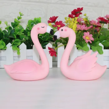 2 vnt Mielas pink Flamingo barška Vonios žaislai Ornamentu Baby vandens žaislai Phoeniconaias šiek tiek, kaip Gulbė žąsų apdaila