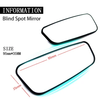 2 Vnt Papildomų sferiniai negyvų zonų veidrodėliai reguliariai automobilio šoniniai veidrodžiai, aklųjų zonų veidrodėliai (rinkinys)