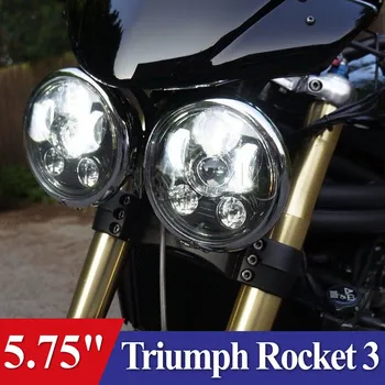 2 x Naujas Motociklo Priedai 5-3/4 5.75 Colių Led Žibintai, Skirta Triumph Rocket iii 3 Speed Triple Street Triple 