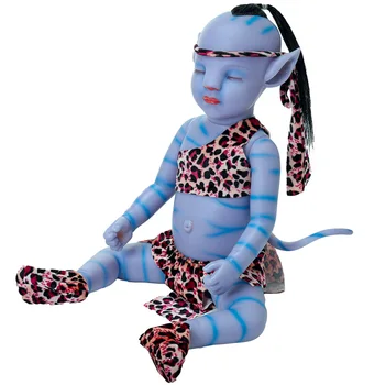 20 Colių Reborn Baby Doll, 50cm Gyvas Naujagimis Saldus Mėlyna Berniuko, Naktį Šviesos Visą Vinilo Lėlės Žaislas Vaikams Kalėdų Dovana