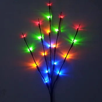20-Lemputes LED Gluosnio Šakos Šviesos Lempos Gamtos Vaza Užpildas Šakelė Apšviesta Kalėdų Vestuvių Dekoratyvinis Apšvietimas Helovinas Kalėdų