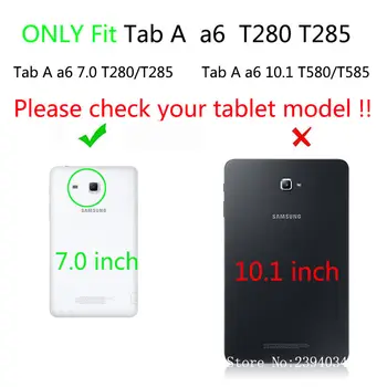 2016 Tab a6 7.0 Case For Samsung Galaxy Tab 7.0 T280 T285 SM-T280 SM-T285 Padengti Tablet Mados Dažytos Apversti Funda Shell