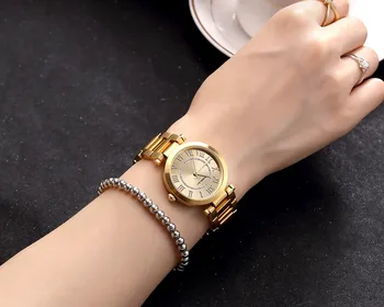 2017 CRRJU Prabangius Kvarcas Moterų Laikrodžiai Prekės Aukso Mados Verslo Apyrankę Ponios Žiūrėti Vandeniui Laikrodis Relogio Femininos