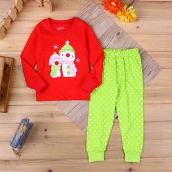 2017 Naują kalėdų pižamos vaikams, vaikų pižamos sniego spausdinimo berniukų, mergaičių sleepwear naktiniai drabužiai vaikams pjs rinkiniai DS40