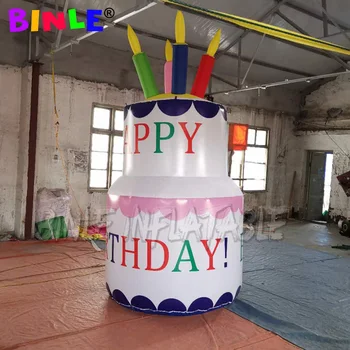 2018 aukštos kokybės 3mH milžiniškas renginys pripučiami gimtadienio tortas balionas su žvakėmis laimingas tortas modelis šaliai dekoro