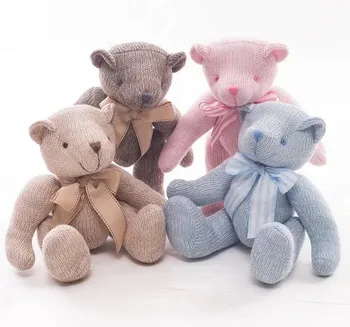 2018 naujas Rankomis megztas meškiukas pliušinis žaislas, lėlė siūlai Meškiukas lėlės vaikams nuraminti žaislas bendras lokys Įdaryti Pūkuotas Meškiukas Lėlės Žaislas