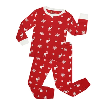 2018 Naujų Linksmų Kalėdų Pižama Rinkiniai Mergaitėms, Berniukams, Vaikams Raudona Sleepwear Kalėdų Elnias Spausdinimo Naktiniai Drabužiai Pijamas
