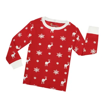 2018 Naujų Linksmų Kalėdų Pižama Rinkiniai Mergaitėms, Berniukams, Vaikams Raudona Sleepwear Kalėdų Elnias Spausdinimo Naktiniai Drabužiai Pijamas
