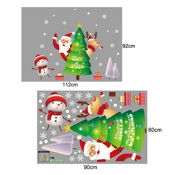 2019 Kalėdų Langą tvirtai laikosi Sienų Lipdukai Kalėdų Švenčių dekoravimas, Namų Dekoro PVC Nuimamas