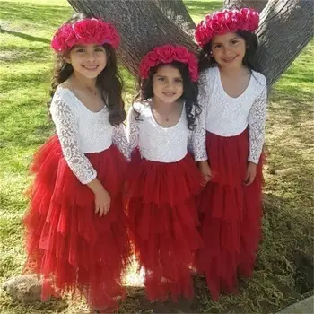 2019 m. vasarą naujosios Europos ir Amerikos mergaičių suknelė nėrinių tutu gėlių mergaitės suknelė princesė suknelė