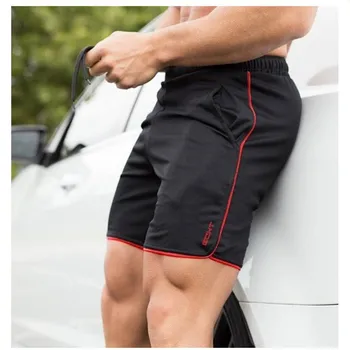 2019 mada sporto šortai vyriški Bermudai vyriški šortai atsitiktinis prekės ženklo drabužių raidžių ruožas juosmeniu fitneso šortai