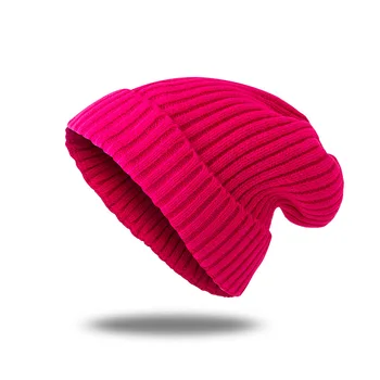 2019 Mados moteriškos Žieminės Kepurės Moterų, Mergaičių, Žieminės Kepurės variklio Dangčio Beanies Fluorescentinės spalvos Megztus Skrybėlę Femme Skrybėlės