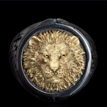 2019 mados, naujo derliaus vainiką liūtas žiedas vyrams kryžiaus vyrų liūto galvos žiedas valdinga vyro žiedas