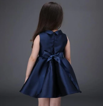 2019 Mergina Mados Suknelės gėlių Siuvinėjimas baby girl Prabangus suknelė Šalis suknelė vasaros mergaitės medvilnės Suknelė, vaikų drabužiai