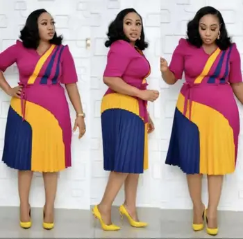 2019 naujas elegent mados stilius vasaros afrikos moterų spausdinimo plius dydis suknelė
